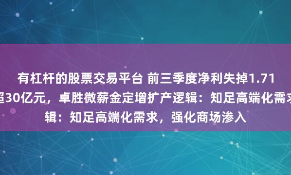 有杠杆的股票交易平台 前三季度净利失掉1.71亿元、库存积压超30亿元，卓胜微薪金定增扩产逻辑：知足高端化需求，强化商场渗入