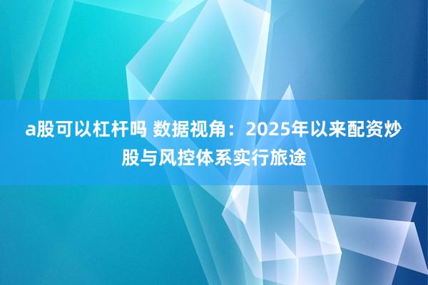 a股可以杠杆吗 数据视角：2025年以来配资炒股与风控体系实行旅途